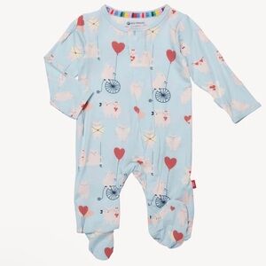 Magnetic Footie Baby Onesie | Size:3-6m | Cupig & Sea the World